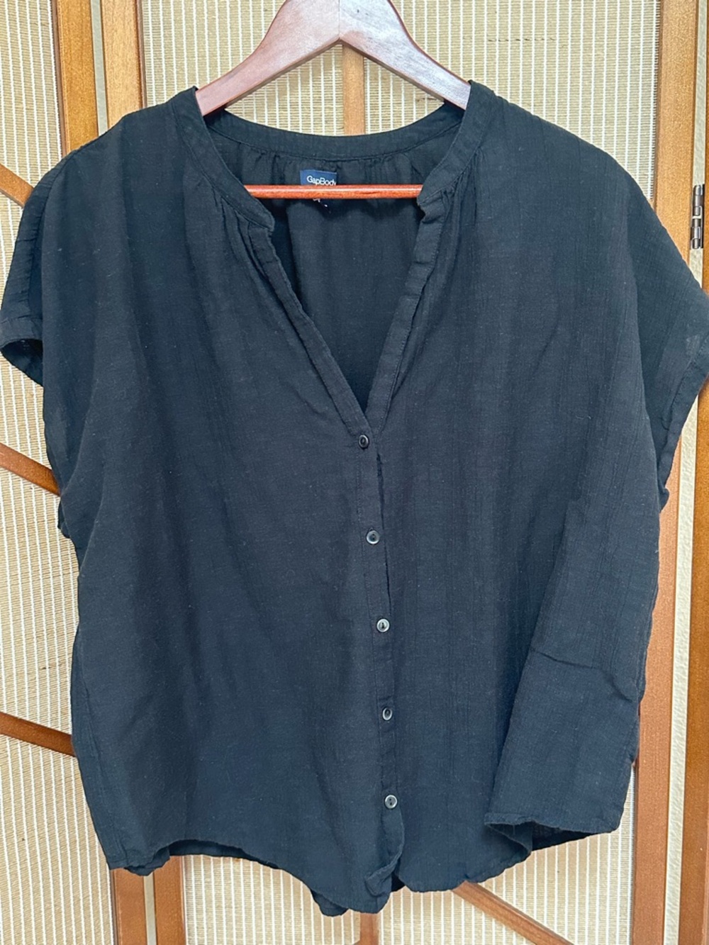 GAP Body Black gauze top